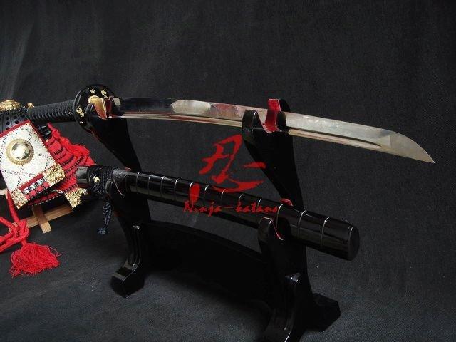 Clay Tempered Wakizashi Katana Battle Ready Blade Can Cut Bamboos Ray Skin Saya