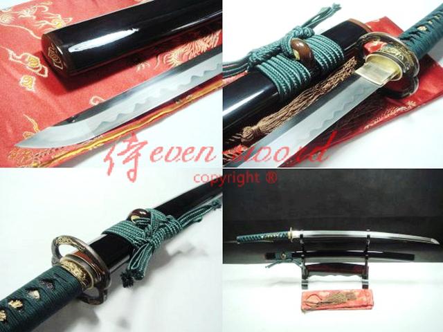 Battle Ready Clay Tempered 1095 Steel Blade Japanese Katana Sword Musashi Tsuba