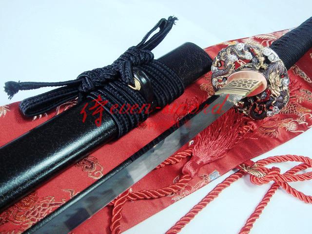 Clay Tempered Japanese Dragon Katana Hazuya Polished Sharpened Blade Sword