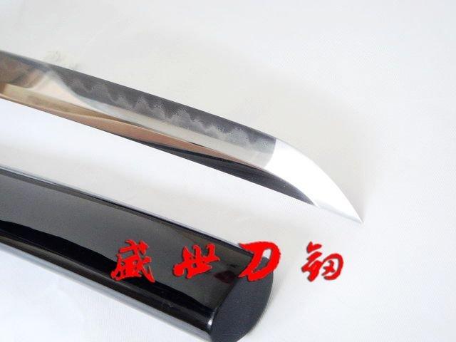Hand Forged Japanese Red Sword Flower Tsuba Geometrical Kissaki Kobuse Blade