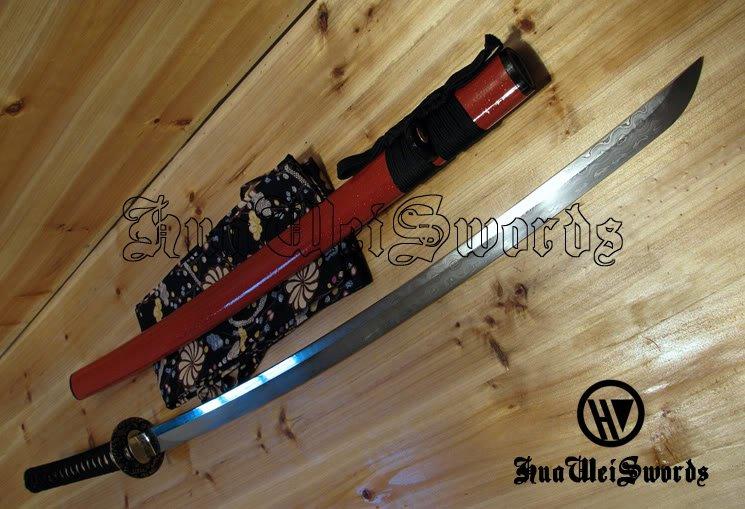 Handforged Foldedsteel Shohu Shinken Samurai Red Katana
