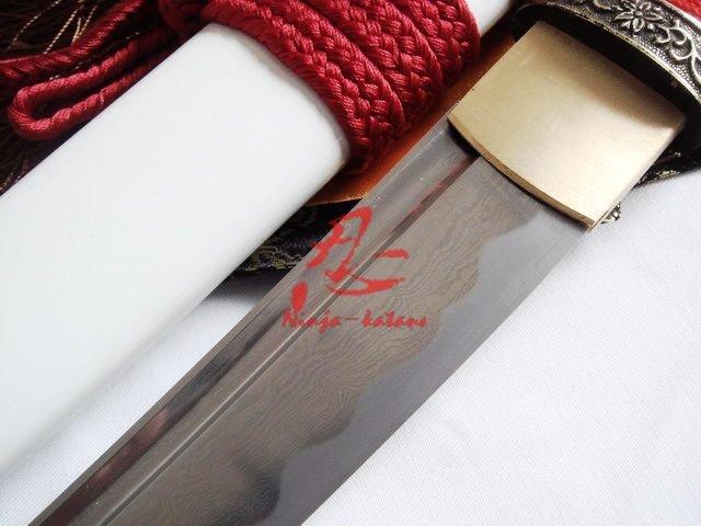52cm Hand Forge Forged Folded Steel Japanese White Tanto Sword Sharpened Blade