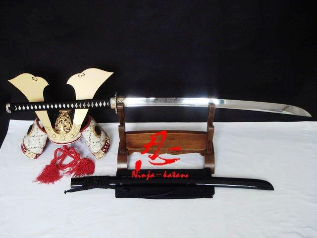 9260 Spring Steel Blade Naginata Sword Silver Dragon Tsuba