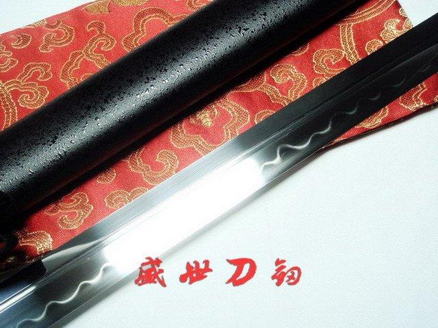 Battle Ready Japanese Samuri Katana Wave Tsuba Sword Flamy Hamon Sharpened Blade