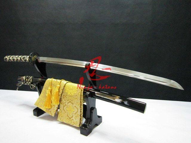 Hand Forged Folded Steel Japanese Samurai Katana Sword Bamboo Tsuba Sharpened